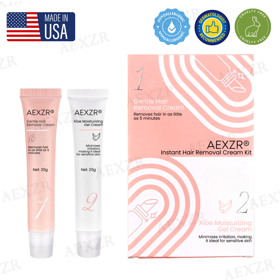 AEXZRยฎ Instant Hair Removal Cream Kit (๐๐% ๐๐ฝ๐ฝ ๐๐ก๐๐ฆ ๐๐ก ๐ญ๐ฌ ๐ ๐๐ก๐จ๐ง๐๐ฆ)