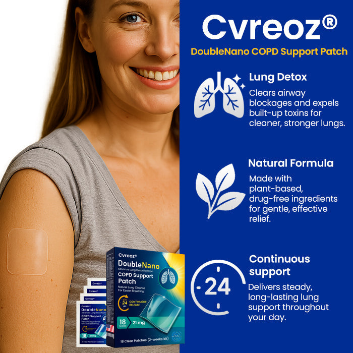 Cvreozยฎ DoubleNano COPD Support Patch (๐๐% ๐๐ฝ๐ฝ ๐๐ก๐๐ฆ ๐๐ก ๐ญ๐ฌ ๐ ๐๐ก๐จ๐ง๐๐ฆ)