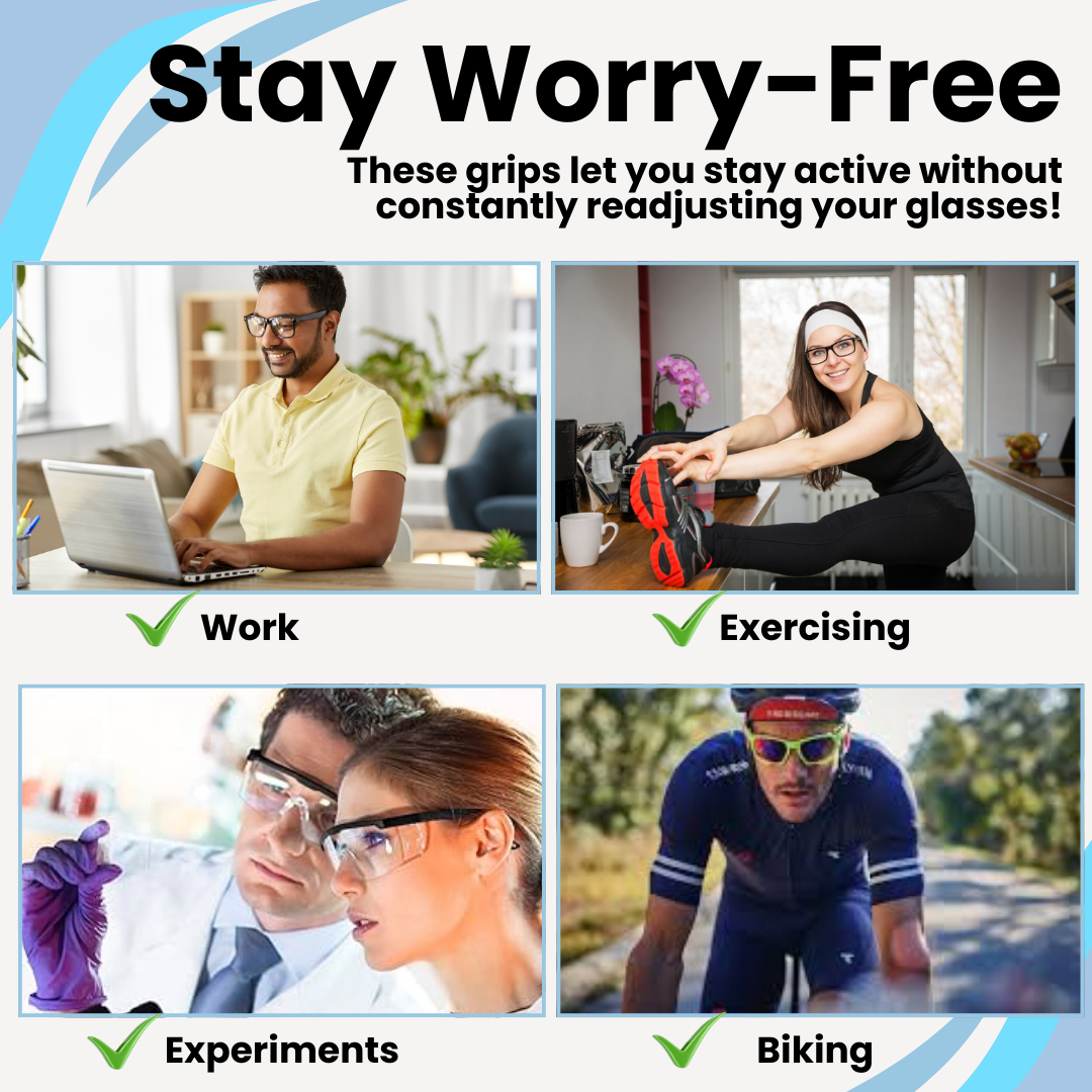 CZTICLE® Non-Slip Glasses Grips (𝟟𝟘% 𝕆𝔽𝔽 𝗘𝗡𝗗𝗦 𝗜𝗡 𝟭𝟬 𝗠𝗜𝗡𝗨𝗧𝗘𝗦)