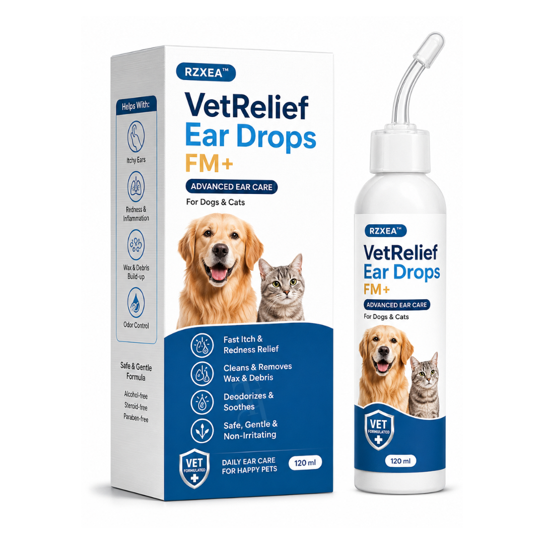 RZXEAโข VetRelief Ear Drops FM+ (๐๐% ๐๐ฝ๐ฝ ๐๐ก๐๐ฆ ๐๐ก ๐ญ๐ฌ ๐ ๐๐ก๐จ๐ง๐๐ฆ)