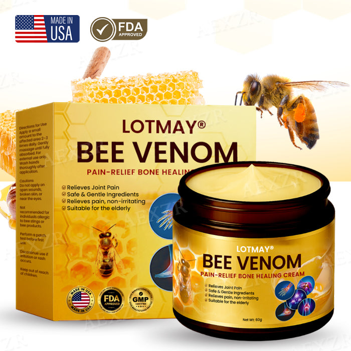 LOTMAY® Bee Venom Pain-Relief Bone Healing Cream (𝟟𝟘% 𝕆𝔽𝔽 𝗘𝗡𝗗𝗦 𝗜𝗡 𝟭𝟬 𝗠𝗜𝗡𝗨𝗧𝗘𝗦)