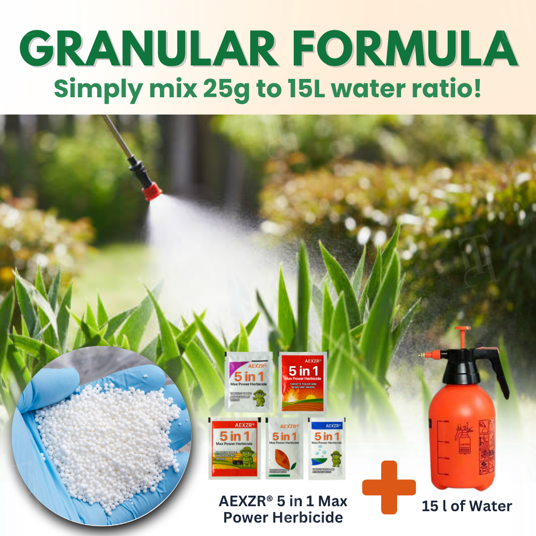 AEXZRยฎ 5 in 1 Max Power Herbicide (๐๐% ๐๐ฝ๐ฝ ๐๐ก๐๐ฆ ๐๐ก ๐ญ๐ฌ ๐ ๐๐ก๐จ๐ง๐๐ฆ)