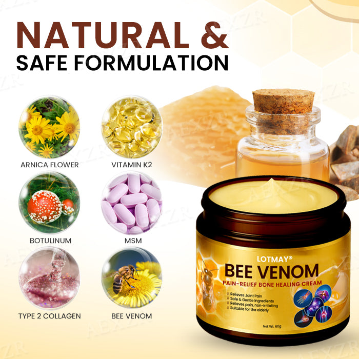 LOTMAYยฎ Bee Venom Pain-Relief Bone Healing Cream (๐๐% ๐๐ฝ๐ฝ ๐๐ก๐๐ฆ ๐๐ก ๐ญ๐ฌ ๐ ๐๐ก๐จ๐ง๐๐ฆ)