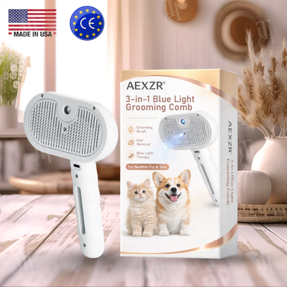 AEXZR® 3-in-1 Blue Light Grooming Comb (𝟟𝟘% 𝕆𝔽𝔽 𝗘𝗡𝗗𝗦 𝗜𝗡 𝟭𝟬 𝗠𝗜𝗡𝗨𝗧𝗘𝗦)