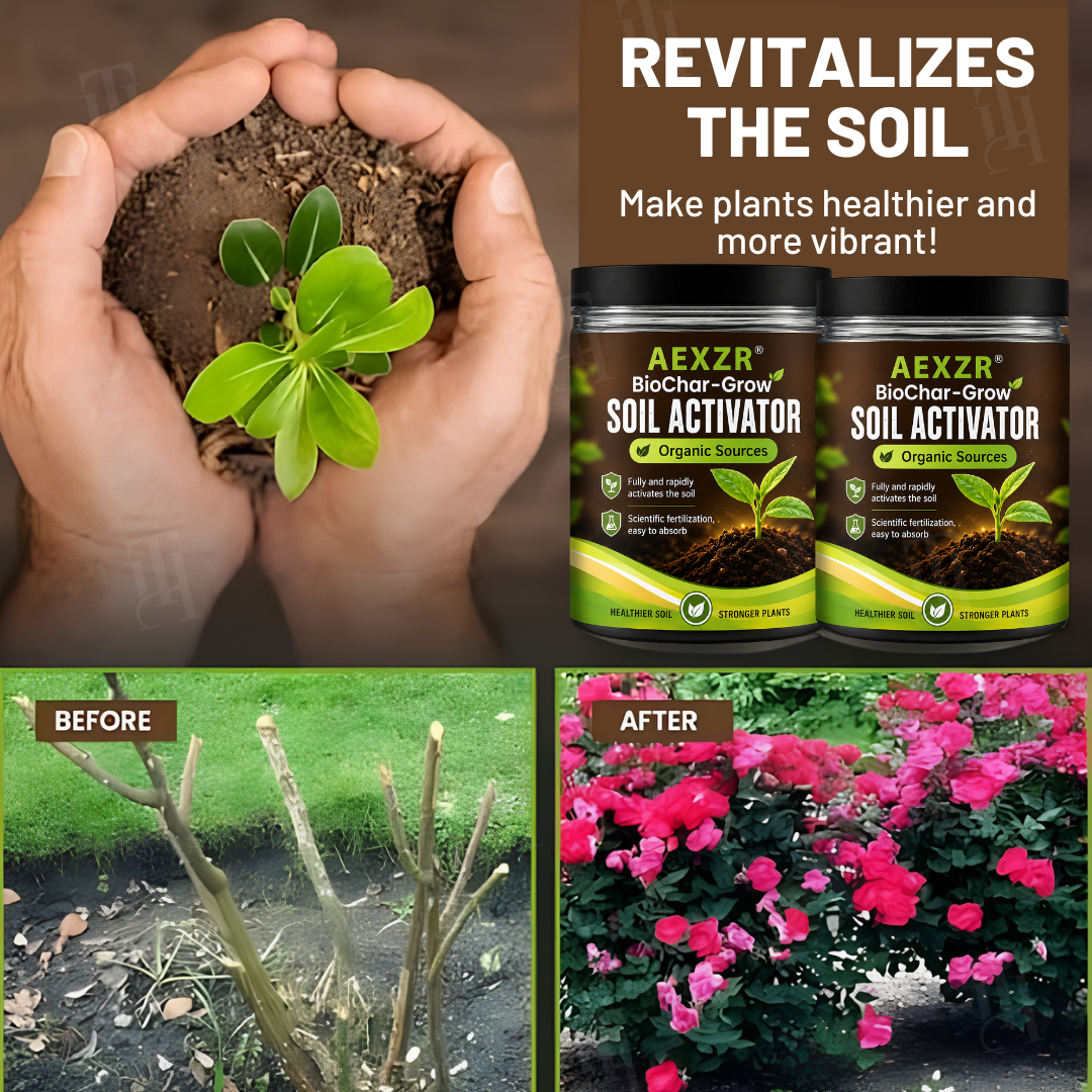 LAST 44 PCS LEFT!!! AEXZR® BioChar-Grow Soil Activator