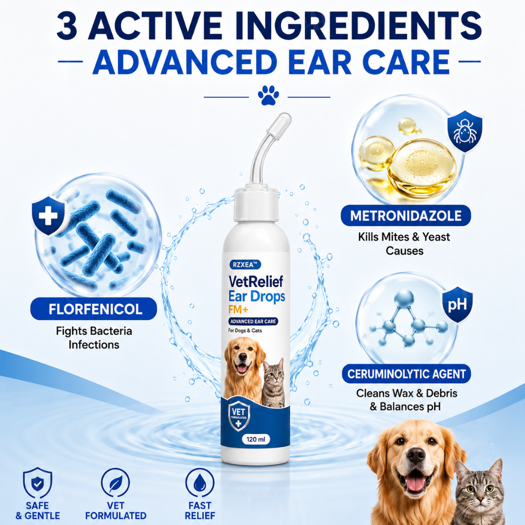 RZXEA™ VetRelief Ear Drops FM+  (𝟟𝟘% 𝕆𝔽𝔽 𝗘𝗡𝗗𝗦 𝗜𝗡 𝟭𝟬 𝗠𝗜𝗡𝗨𝗧𝗘𝗦)