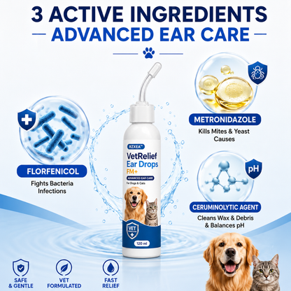 LAST 44 PCS LEFT!!! RZXEA™ VetRelief Ear Drops FM+