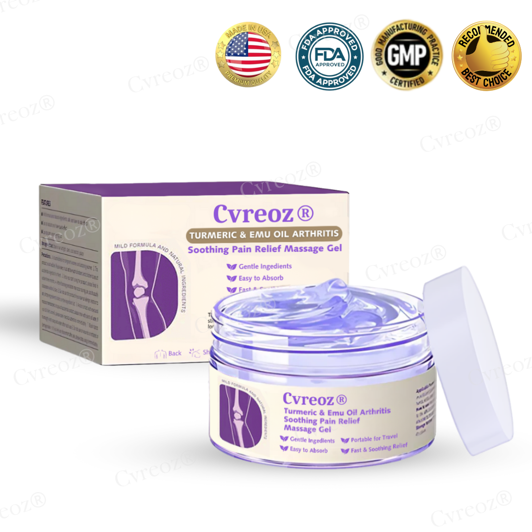 Cvreoz® Turmeric & Emu Oil Arthritis Soothing Pain Relief Massage Gel (𝟟𝟘% 𝕆𝔽𝔽 𝗘𝗡𝗗𝗦 𝗜𝗡 𝟭𝟬 𝗠𝗜𝗡𝗨𝗧𝗘𝗦)