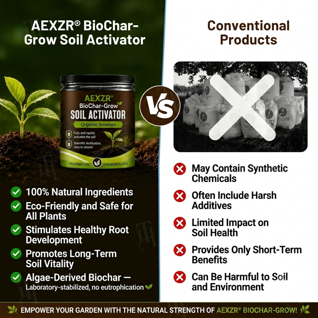 AEXZR® BioChar-Grow Soil Activator (𝟟𝟘% 𝕆𝔽𝔽 𝗘𝗡𝗗𝗦 𝗜𝗡 𝟭𝟬 𝗠𝗜𝗡𝗨𝗧𝗘𝗦)