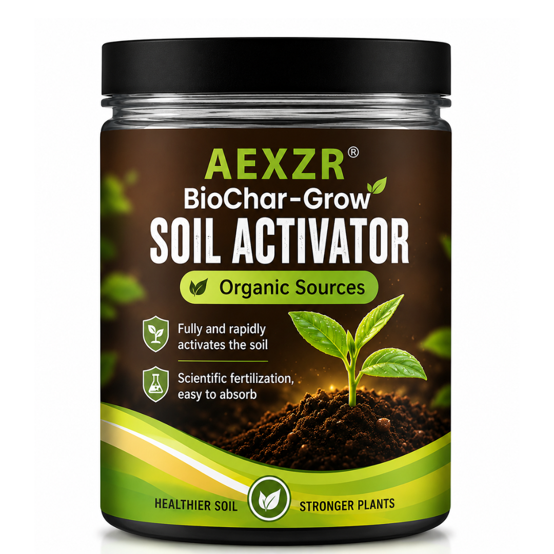 AEXZR® BioChar-Grow Soil Activator (𝟟𝟘% 𝕆𝔽𝔽 𝗘𝗡𝗗𝗦 𝗜𝗡 𝟭𝟬 𝗠𝗜𝗡𝗨𝗧𝗘𝗦)
