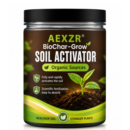 AEXZR® BioChar-Grow Soil Activator (𝟟𝟘% 𝕆𝔽𝔽 𝗘𝗡𝗗𝗦 𝗜𝗡 𝟭𝟬 𝗠𝗜𝗡𝗨𝗧𝗘𝗦)