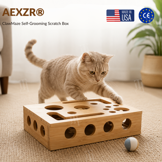 AEXZR® ClawMaze Self-Grooming Scratch Box