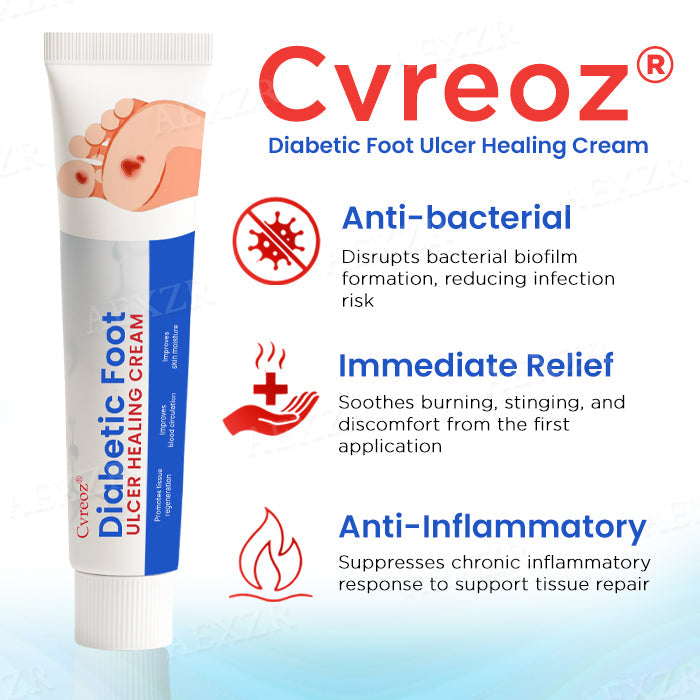 Cvreoz® Diabetic Foot Ulcer Healing Cream (𝟟𝟘% 𝕆𝔽𝔽 𝗘𝗡𝗗𝗦 𝗜𝗡 𝟭𝟬 𝗠𝗜𝗡𝗨𝗧𝗘𝗦)