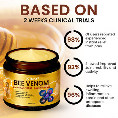 LOTMAY® Bee Venom Pain-Relief Bone Healing Cream (𝟟𝟘% 𝕆𝔽𝔽 𝗘𝗡𝗗𝗦 𝗜𝗡 𝟭𝟬 𝗠𝗜𝗡𝗨𝗧𝗘𝗦)