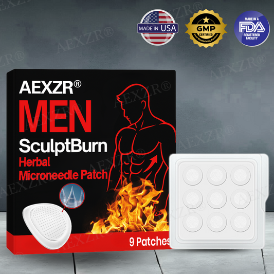 AEXZR® Men SculptBurn Herbal Microneedle Patch (𝟟𝟘% 𝕆𝔽𝔽 𝗘𝗡𝗗𝗦 𝗜𝗡 𝟭𝟬 𝗠𝗜𝗡𝗨𝗧𝗘𝗦)