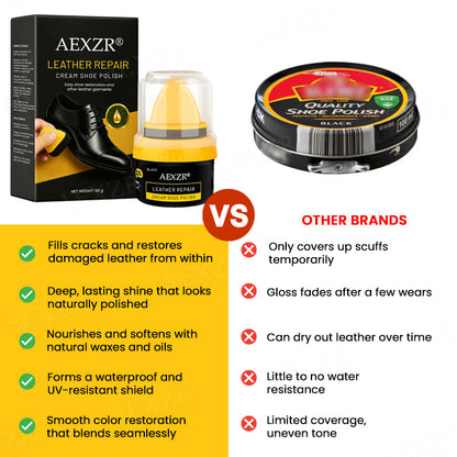 AEXZR® Leather Repair Cream Shoe Polish (𝟟𝟘% 𝕆𝔽𝔽 𝗘𝗡𝗗𝗦 𝗜𝗡 𝟭𝟬 𝗠𝗜𝗡𝗨𝗧𝗘𝗦)