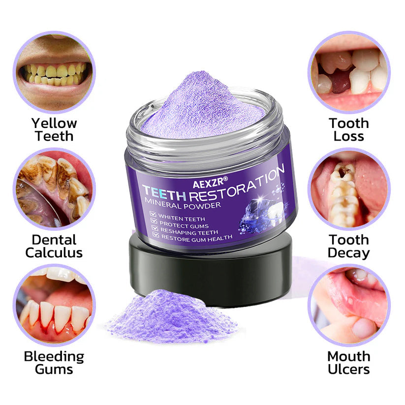AEXZR® Teeth Restoration Mineral Powder (𝟟𝟘% 𝕆𝔽𝔽 𝗘𝗡𝗗𝗦 𝗜𝗡 𝟭𝟬 𝗠𝗜𝗡𝗨𝗧𝗘𝗦)