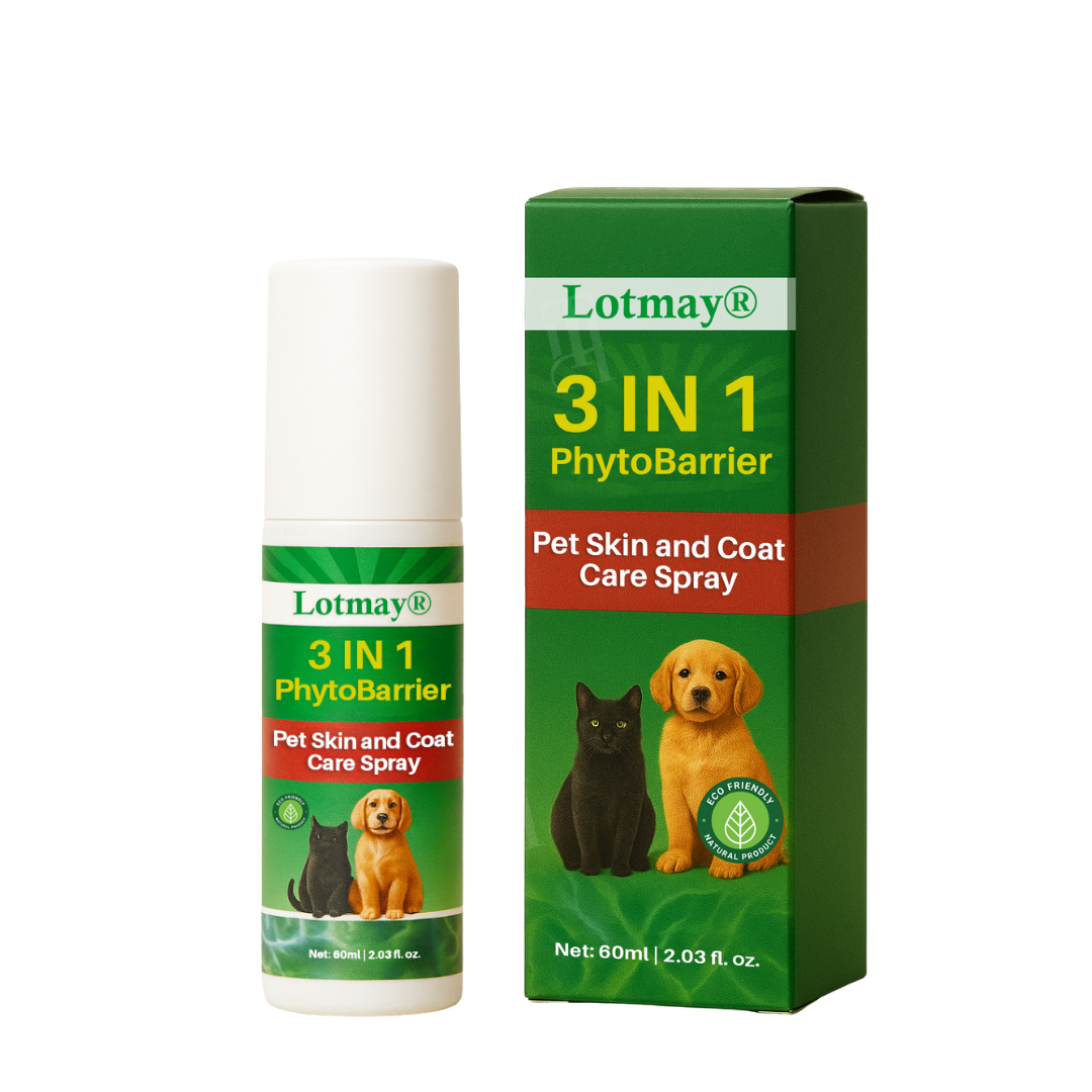 Lotmay® 3 in 1 PhytoBarrier Pet Skin and Coat Care Spray (𝟟𝟘% 𝕆𝔽𝔽 𝗘𝗡𝗗𝗦 𝗜𝗡 𝟭𝟬 𝗠𝗜𝗡𝗨𝗧𝗘𝗦)