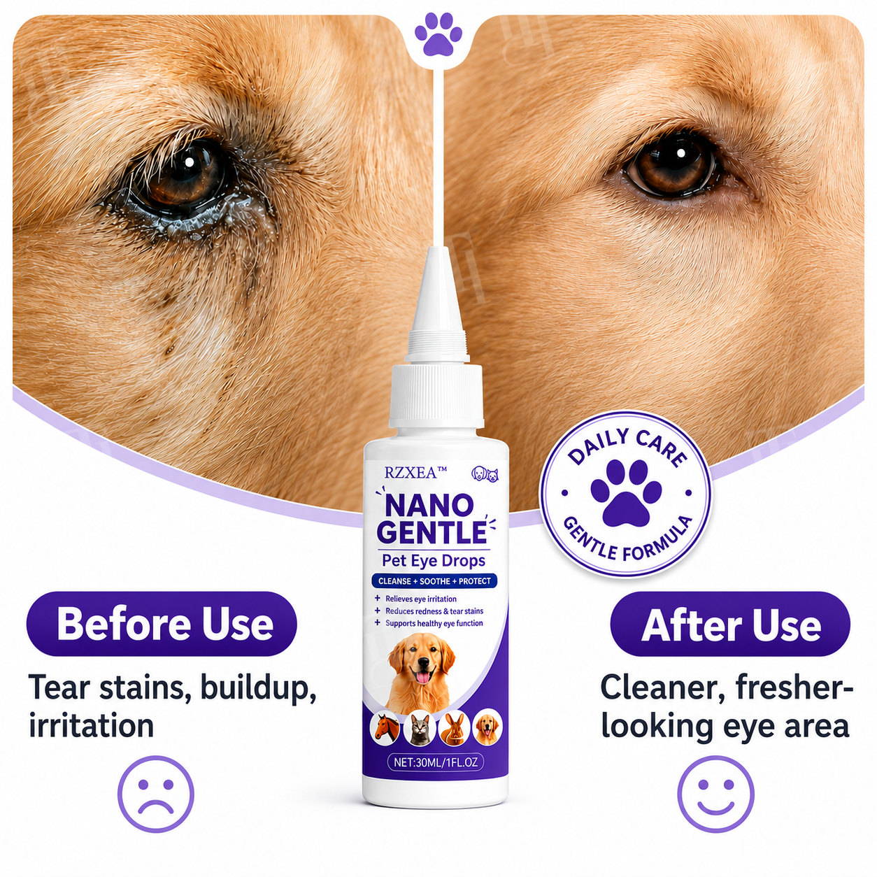 RZXEA™ Nano Gentle Pet Eye Drops (𝟟𝟘% 𝕆𝔽𝔽 𝗘𝗡𝗗𝗦 𝗜𝗡 𝟭𝟬 𝗠𝗜𝗡𝗨𝗧𝗘𝗦)