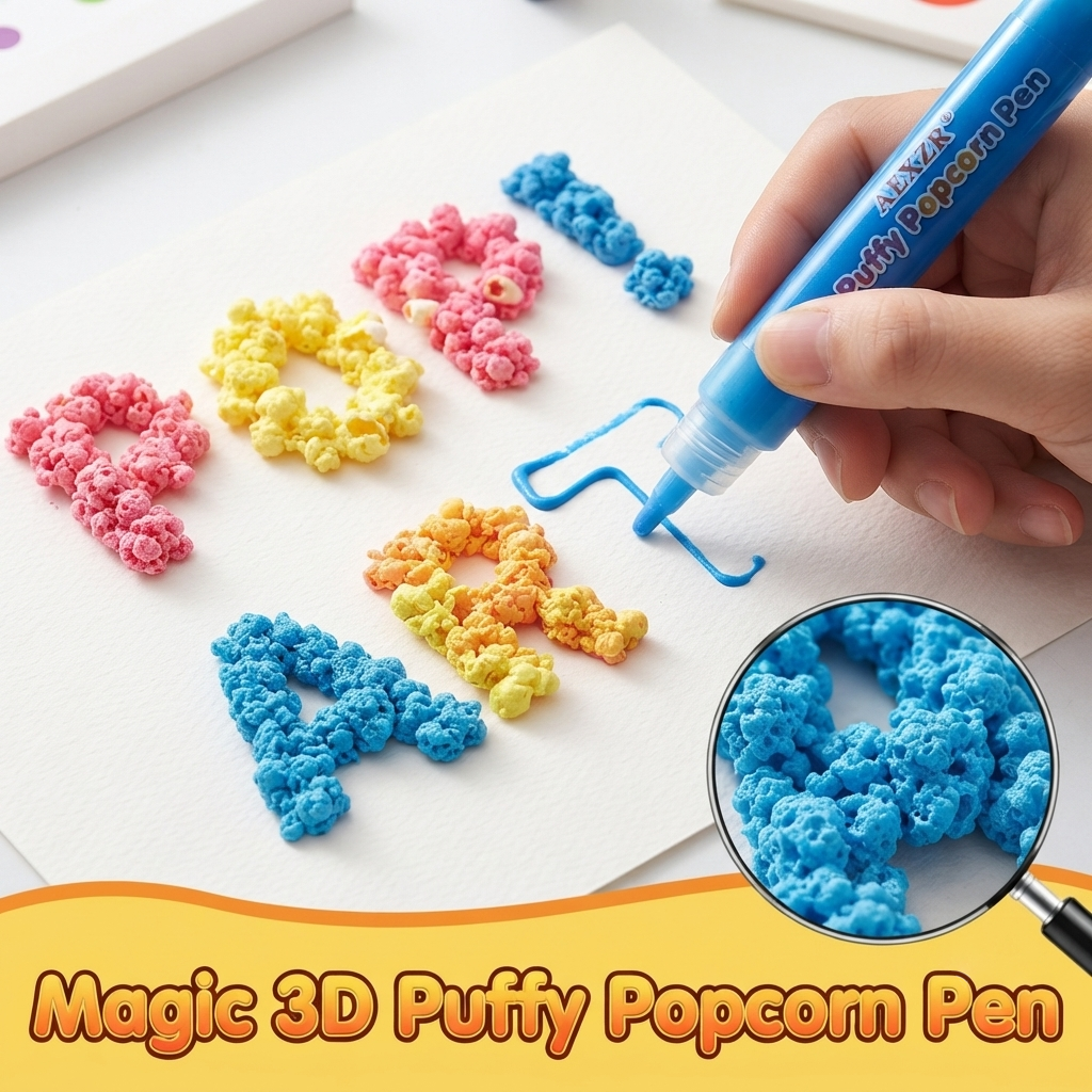 LAST 33 PCS LEFT!!! AEXZR® Magic 3D Heat-Activated Puffy Popcorn Pens