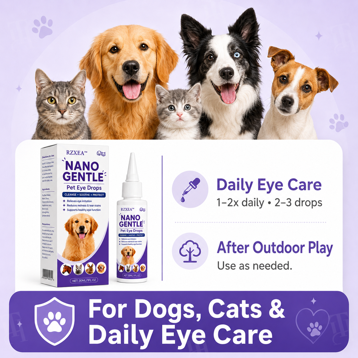 RZXEA™ Nano Gentle Pet Eye Drops (𝟟𝟘% 𝕆𝔽𝔽 𝗘𝗡𝗗𝗦 𝗜𝗡 𝟭𝟬 𝗠𝗜𝗡𝗨𝗧𝗘𝗦)