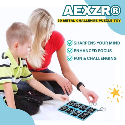 AEXZR® 3D Metal Challenge Puzzle Toy (𝟟𝟘% 𝕆𝔽𝔽 𝗘𝗡𝗗𝗦 𝗜𝗡 𝟭𝟬 𝗠𝗜𝗡𝗨𝗧𝗘𝗦)