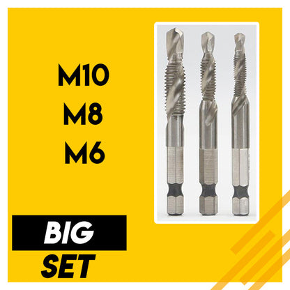 Thread Tap Drill Bits Set (3/6pcs)